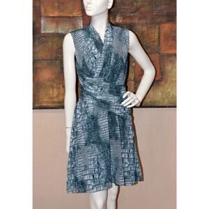 KENNETH COLE SNAKE ANIMAL PRINT SLEEVELESS A-LINE DRESS SIZE XS NWT $149.50